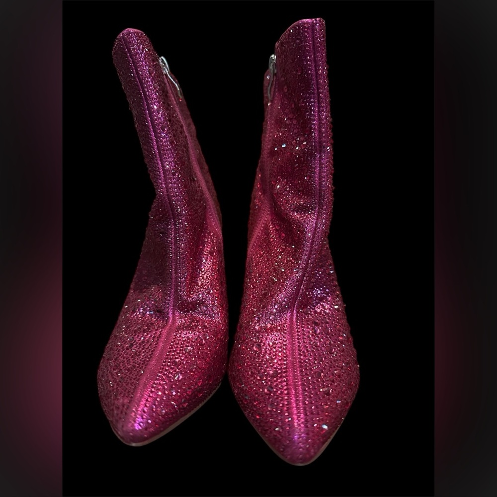 EUC Rhinestone Ankle Booties